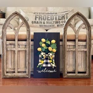 Rustic Farmhouse Wood Arch And Welcome Sign Set Of Three